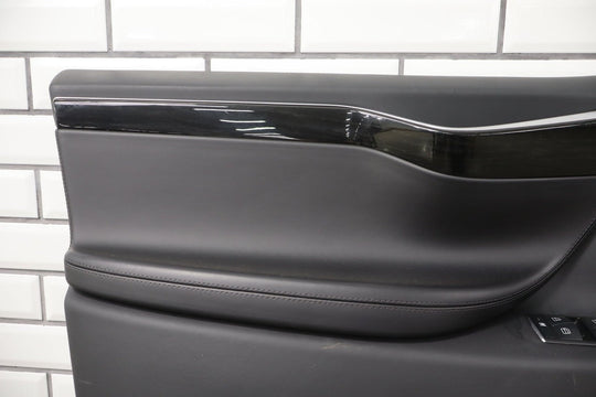 2016 Tesla X Left Front Door Trim Panel Black BLK
