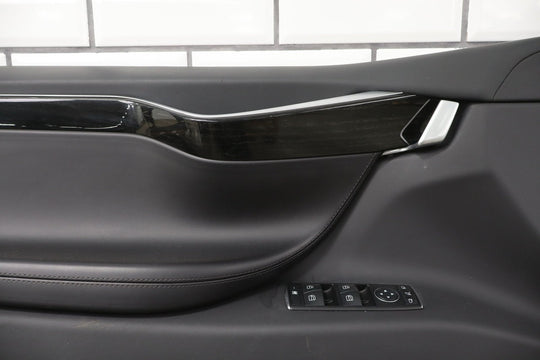 2016 Tesla X Left Front Door Trim Panel Black BLK