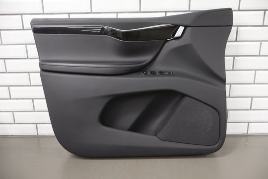 2016 Tesla X Left Front Door Trim Panel Black BLK