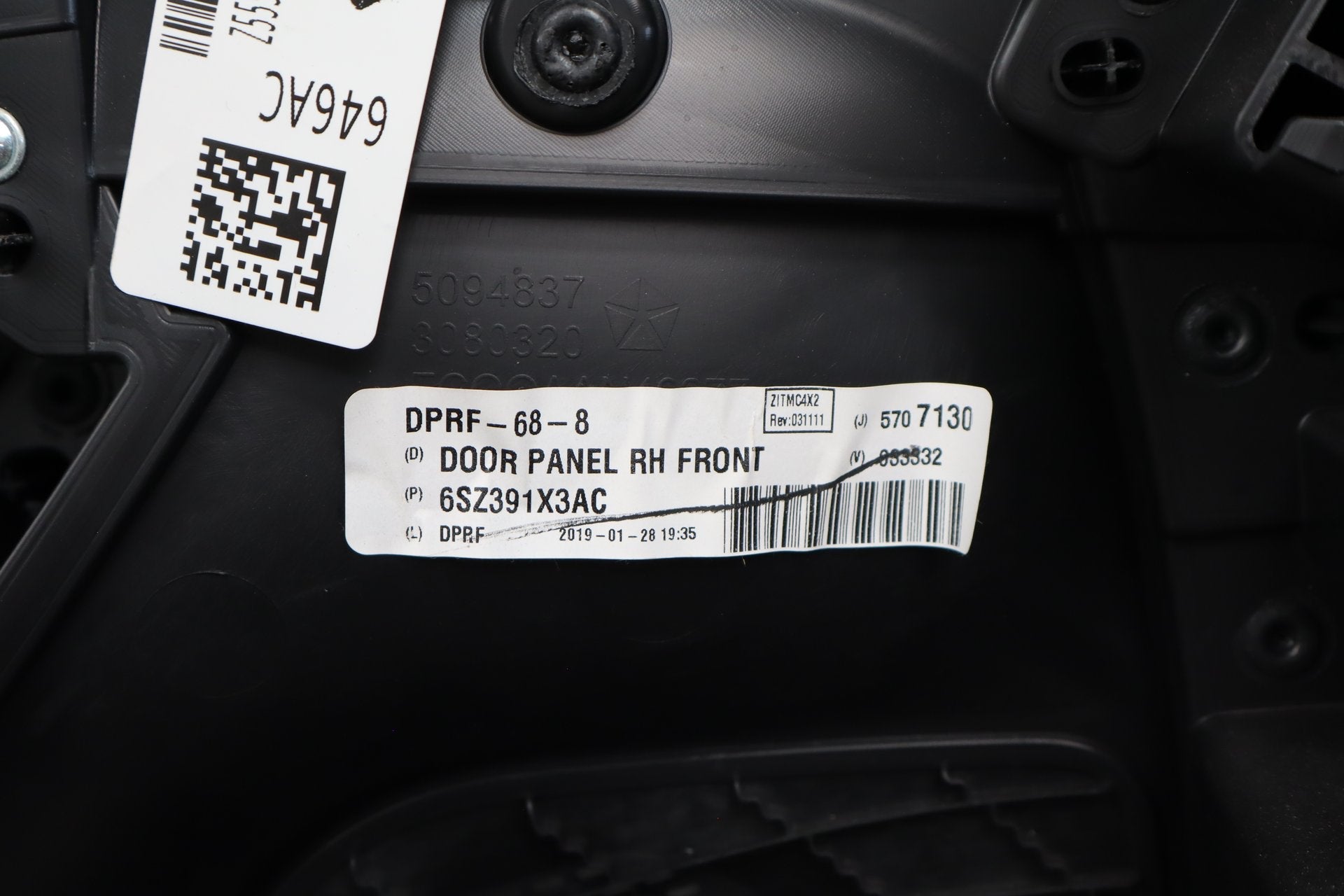 2017-2024 Chrysler Pacifica Touring Plus Right Front Interior Trim Panel X3