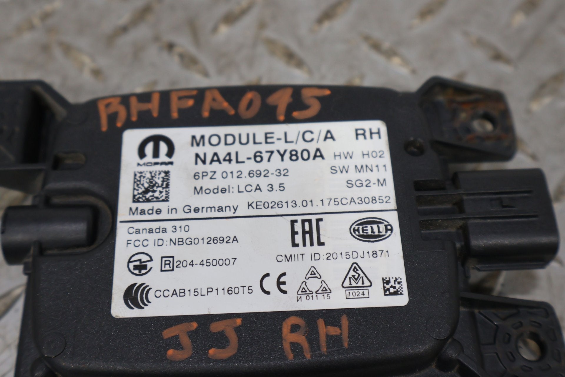 2017 Fiat 124 Spider- Chassis Control Module