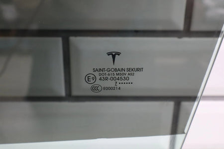 2017 Tesla X Left Front Door Window OEM Genuine