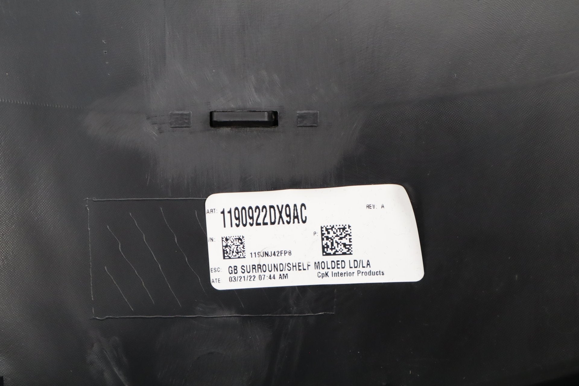 2018-2023 Dodge Challenger R/T Scat Pack Glove Box Black X9