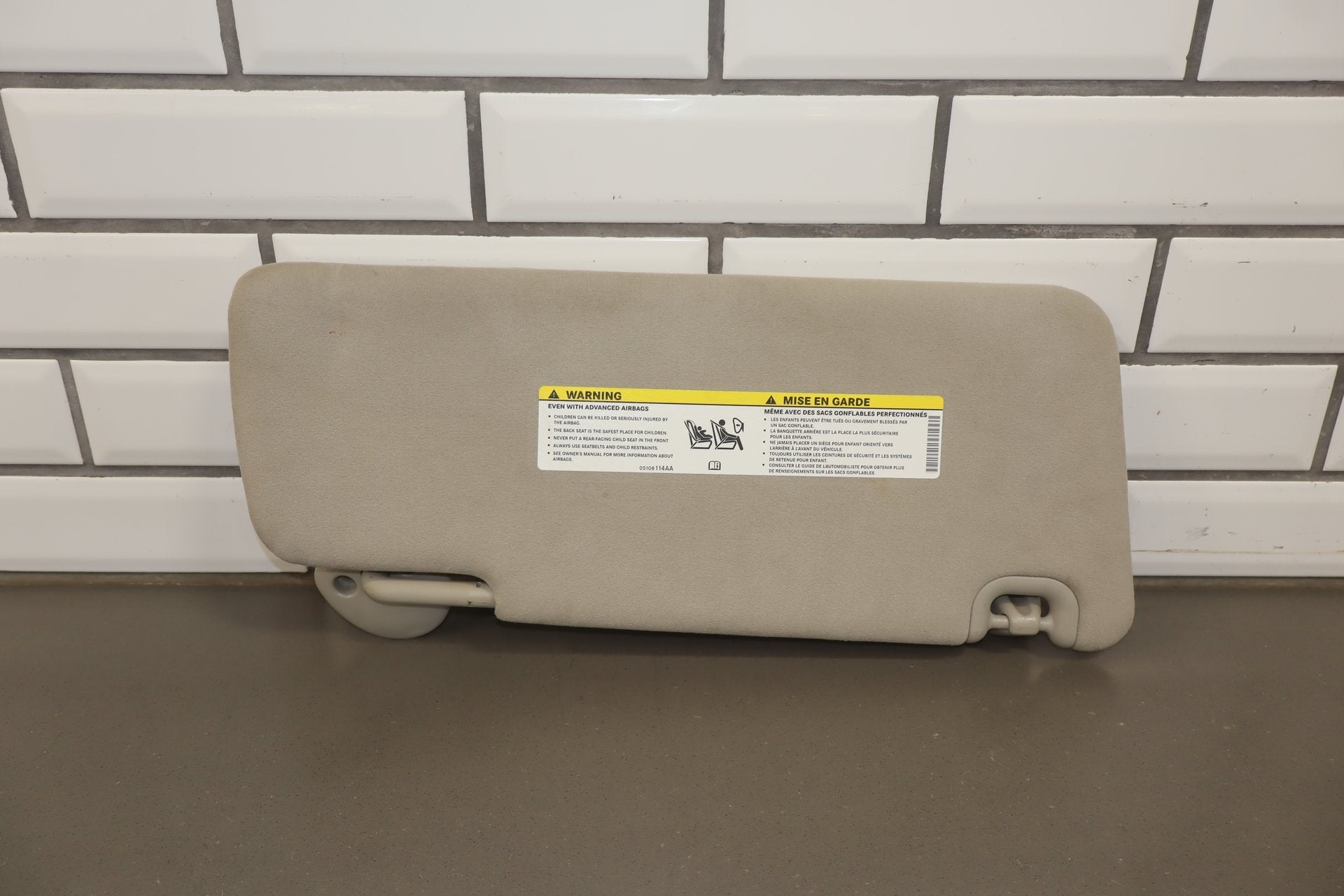 2018 Ram 1500 Limited Tungsten Alcantara Sun Visor Pair Left/Right