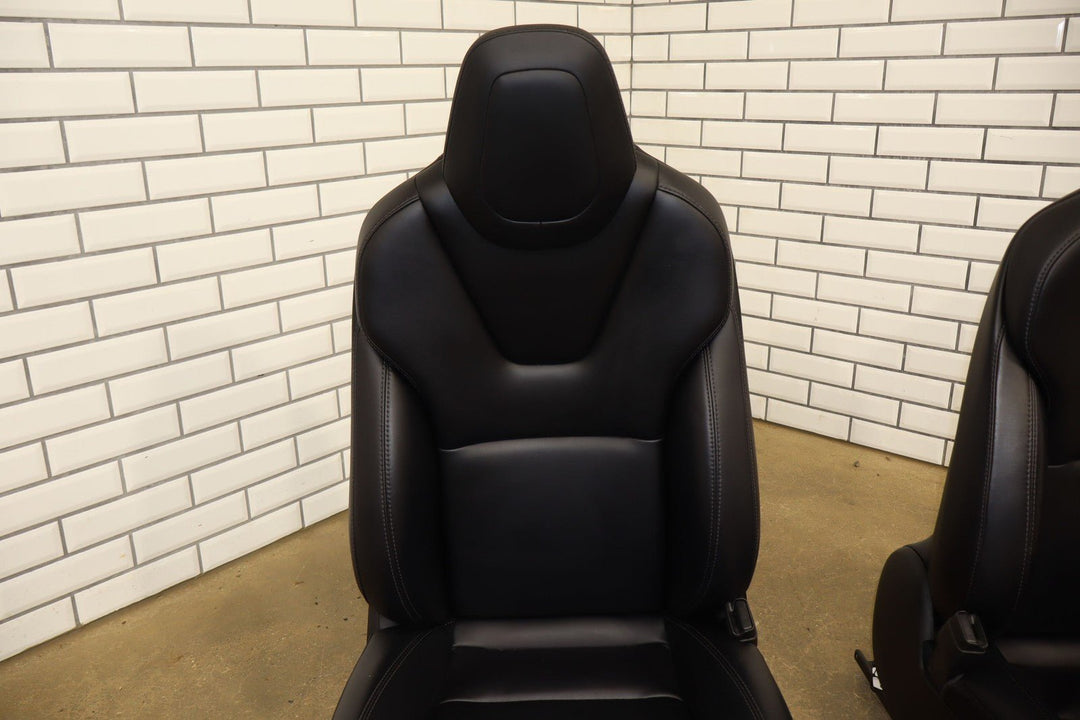 2018 Tesla Model S Next Gen Heated Leather Seat Set Left/Right Black OEM