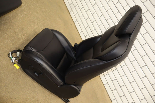 2018 Tesla Model S Next Gen Heated Leather Seat Set Left/Right Black OEM