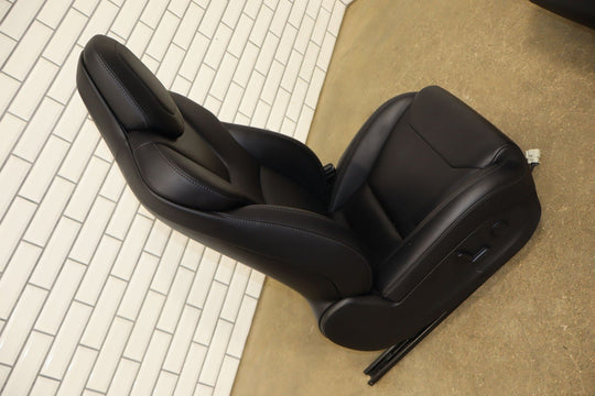 2018 Tesla Model S Next Gen Heated Leather Seat Set Left/Right Black OEM