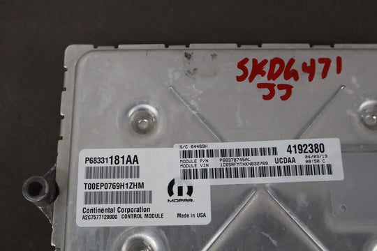 2019 Ram 1500 5.7L Hemi ECU Engine Computer OEM 68331181AA