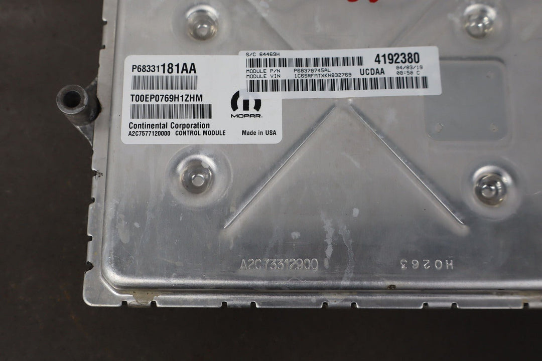 2019 Ram 1500 5.7L Hemi ECU Engine Computer OEM 68331181AA