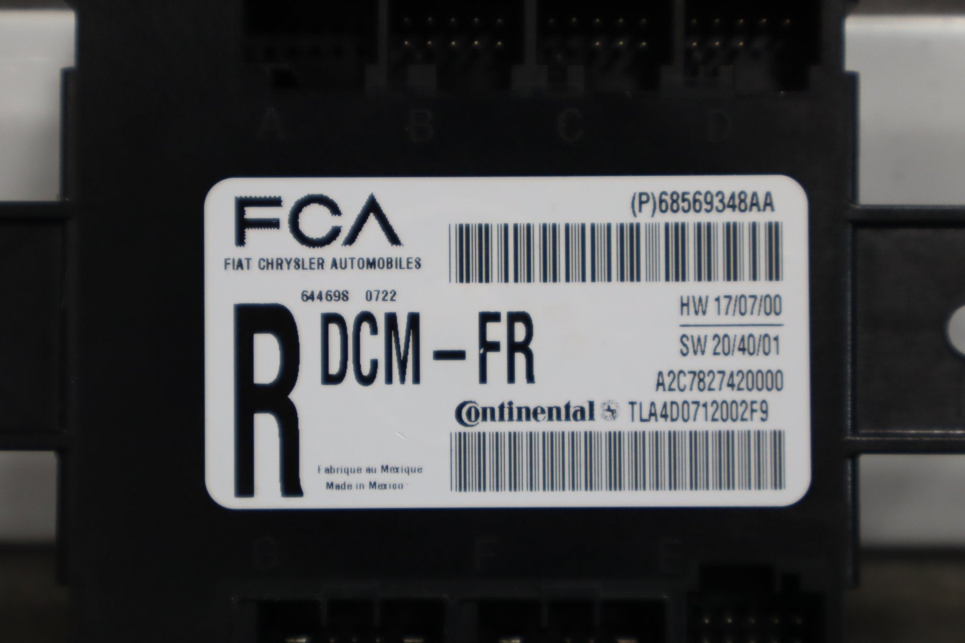 2020-2023 Dodge Challenger Right RH Door Control Module 68569348aa OEM