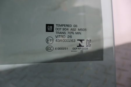 2022 Cadillac CT5- Right Rear Door Window
