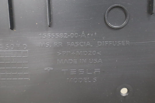 2022 Tesla S Rear Bumper Black PBSB