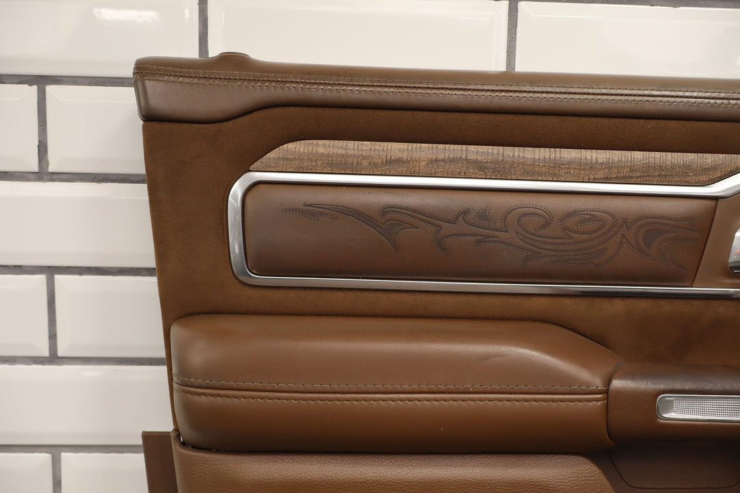 21 - 24 Ram 1500 Longhorn Left Front Door Panel Mountain Brown N8 OEM