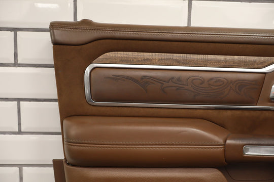 21 - 24 Ram 1500 Longhorn Left Front Door Panel Mountain Brown N8 OEM