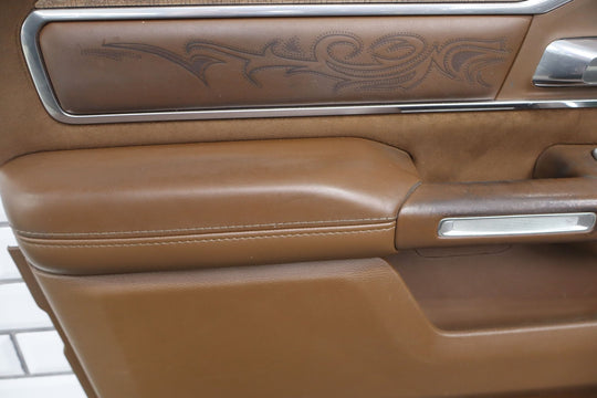 21 - 24 Ram 1500 Longhorn Left Front Door Panel Mountain Brown N8 OEM