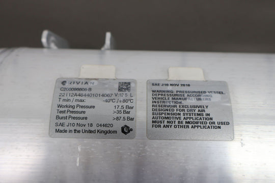 22 - 24 Rivian R1T Air Ride Suspension Reservoir Tank (C200096608 - B) OEM