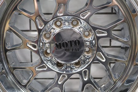 (3) Moto Metal M0805 20x10 8x6.5 Chrome Wheel/Rim Set Aftermarket GMT800