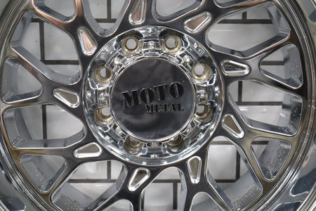 (3) Moto Metal M0805 20x10 8x6.5 Chrome Wheel/Rim Set Aftermarket GMT800