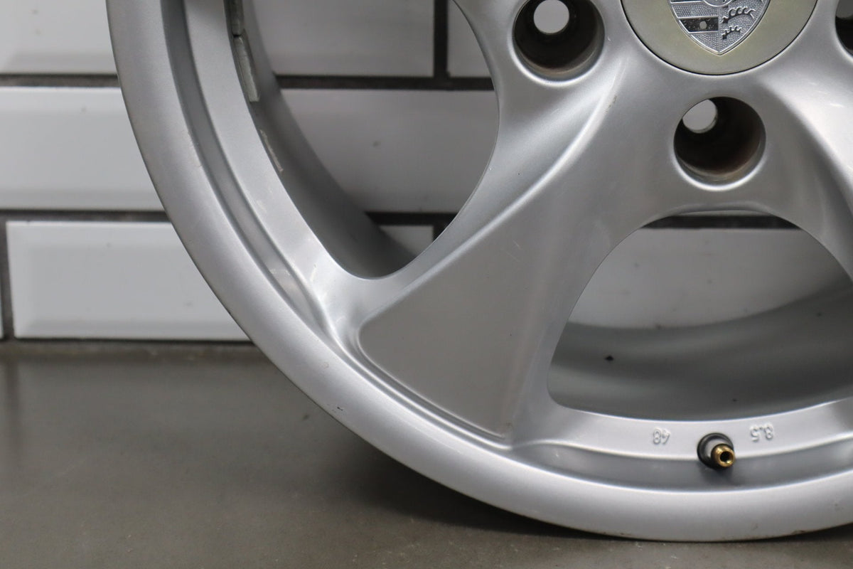 380 97-04 Porsche Boxster 986 17x8.5 Rear Alloy Wheel 5-Spoke OEM