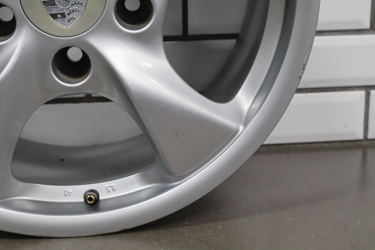 380 97-04 Porsche Boxster 986 17x8.5 Rear Alloy Wheel 5-Spoke OEM