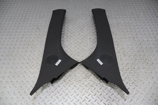 12-15 Fiat 500 Abarth Coupe Pair LH&RH Interior A Pilar Trim Panels (Black XX)