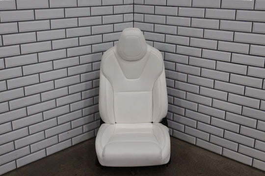 16-20 Tesla Model X Pair LH&RH Front Leather Heated Seats (White UWT) Tested