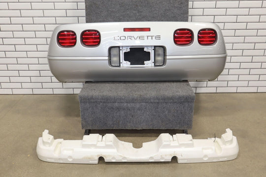 91-96 C4 Corvette Base Model OEM Rear Bumper W/Lights Sebring Silver (13U)