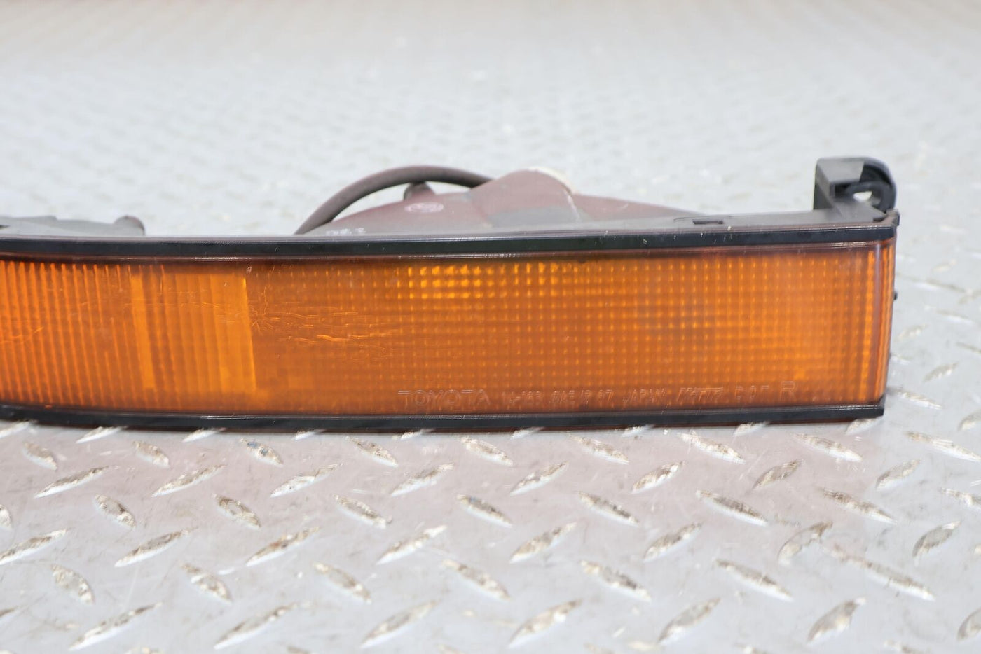 89-93 Toyota Supra Front RIght RH Turn Signal Light (Amber) Heat Cracked Lens