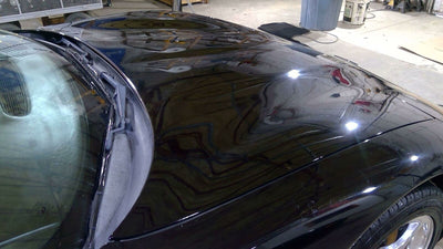 97-04 Chevrolet Corvette Black 41U Fiberglass Hood - Damaged