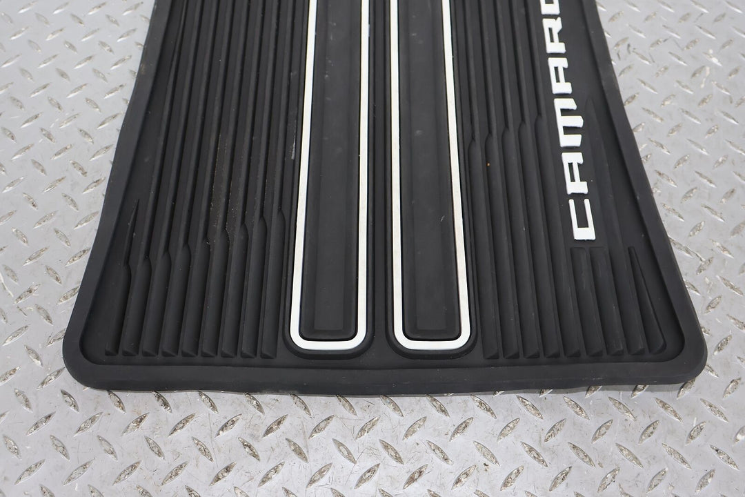 16-20 Chevy Camaro Coupe All Weather Floors Mats Set of 4 (Black/White Accents)