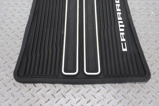 16-20 Chevy Camaro Coupe All Weather Floors Mats Set of 4 (Black/White Accents)