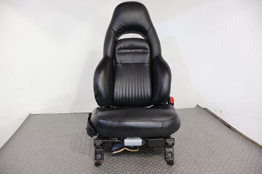 97-00 Chevy C5 Corvette Right Passenger Leather Power Seat (Black 19i) Tested