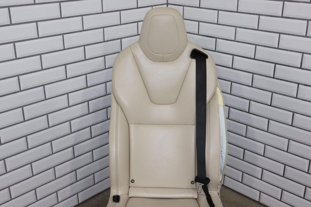 2016-2020 Tesla Model X Rear 2nd Row Left LH Leather Seat (Cream) Blown Bag