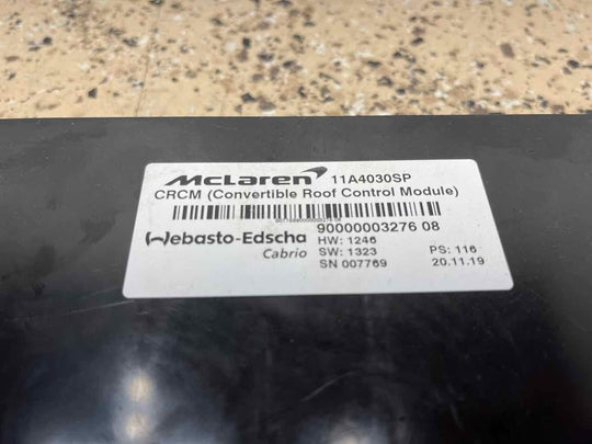 McLaren 570S Spider Convertible Roof Control Module OEM (11A4030SP)