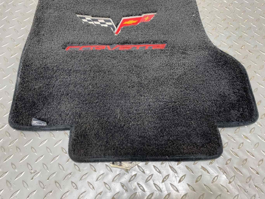 05-10 Chevy Corvette C6 Pair LH&RH Floor Cloth Floor Mats (Black 19i) See Notes