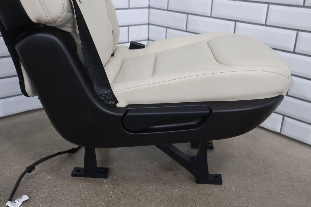 16-20 Tesla Model X Rear 2nd Row Right RH Leather Seat (Cream & Black)