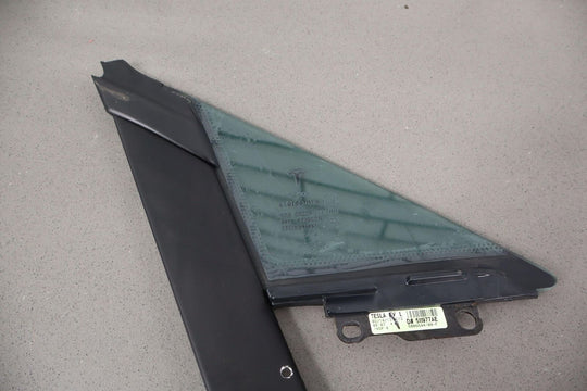 2012-2015 Tesla Model S Front Left LH Vent WIndow Glass w/ Frame (Self Tint)