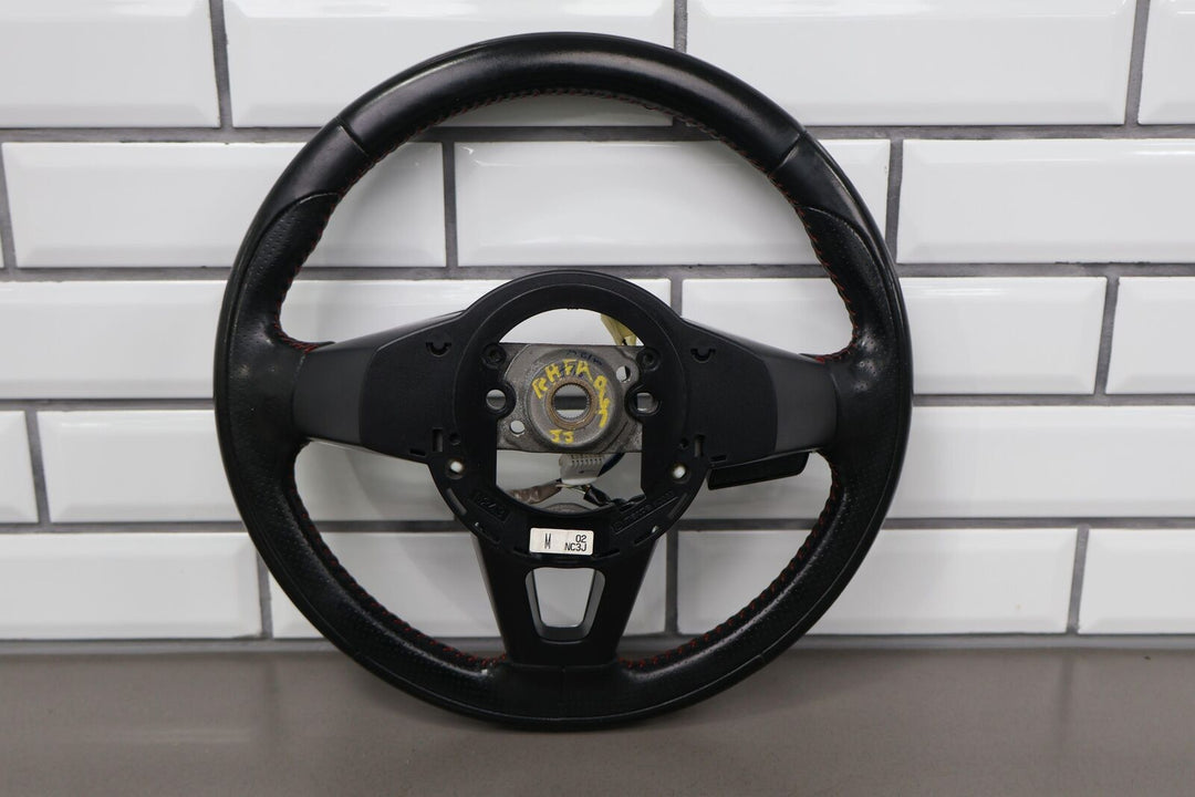 17-20 Fiat 124 Spider OEM Leather Steering Wheel (Nero XR/Red Stitch) See Photos