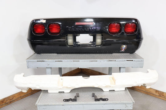 91-96 Chevy C4 Corvette REAR Bumper Cover W/ Lights&Foam (Black 41U) See Notes