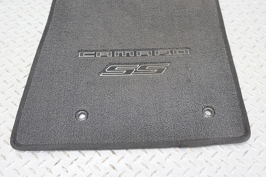 10-15 Chevy Camaro SS Pair LH & RH Cloth Front Floor Mats (Black AFM W/ SS Logo)