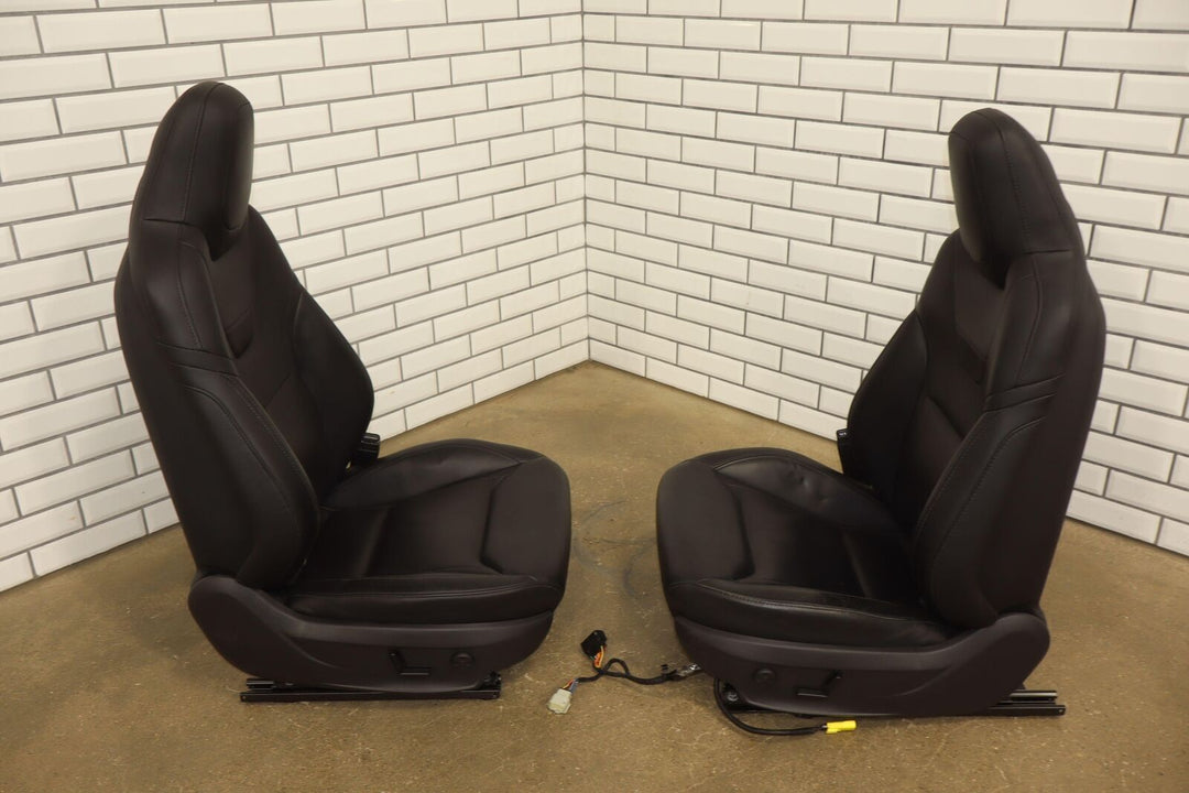 2016 Tesla Model S Gen 3 Black Leather Heated Seat Set (Front/Rear) OEM