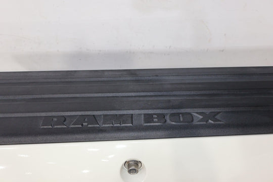 13-18 Ram 1500 OEM Left LH In-Bed Storage Box W/Lid (Pearl White PXQ) Rambox