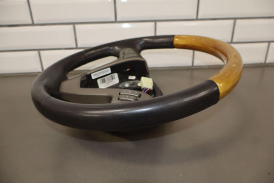 04-07 Cadillac XLR Ebony Leather Steering Wheel W/ Light Wood Trim