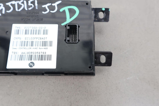 2016-2020 Tesla Model X Climate Temperature Control Panel (6007366-00-D)