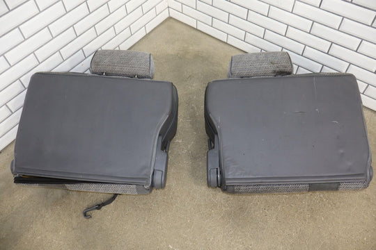 1992 Toyota Land Cruiser Pair LH&RH 2nd Row Cloth Seat (Gray FD10) Some Tears