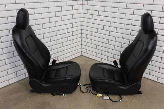 17-22 Tesla Model 3 OEM Power Leatherette Seat Set Front/Rear (Black) Tested