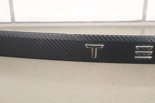 12-20 Tesla Model S Rear Tail Finish Panel (Carbon Wrapped Chrome) See Photos