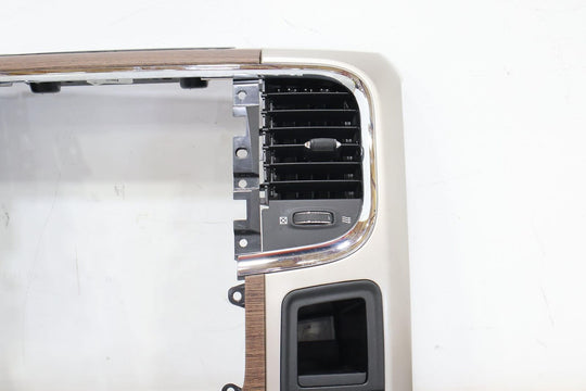 13-18 Ram 1500 Laramie Upper Radio Trim Bezel (Woodgrain & Silver) See Photos