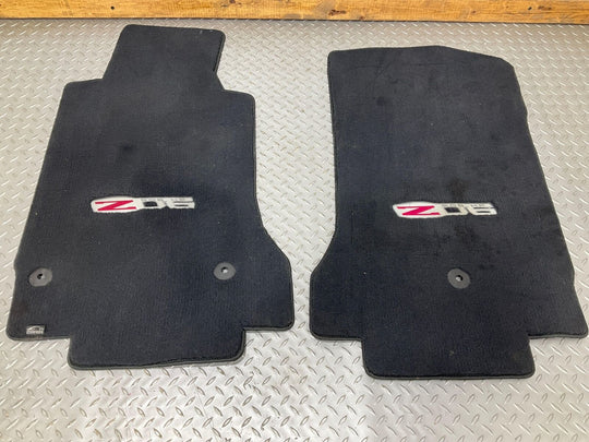 05-08 Chevy Corvette C6 Z06 Pair Left&Right Cloth Floor Mats (Black 19i) Notes