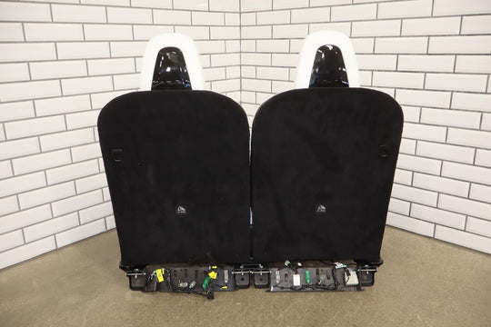 16-20 Tesla Model X Pair LH&RH 3rd Row Leather Seats (White UWT) Light Wear